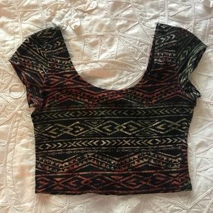 Tribal cropped top